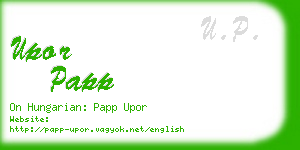 upor papp business card